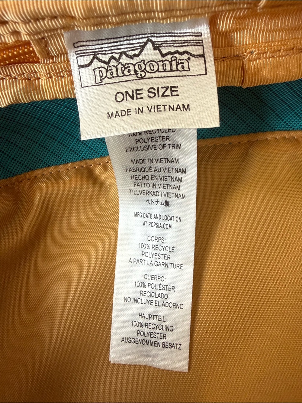 Patagonia Black Hole Cube 6L Teal with Purple, Orange, & Yellow Accents. - Picture 7 of 14
